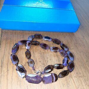 Colleen Lopez Faceted AGATE Necklace